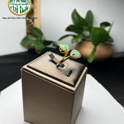Ngọc phỉ thúy- Nhẫn đính hạt - nữ